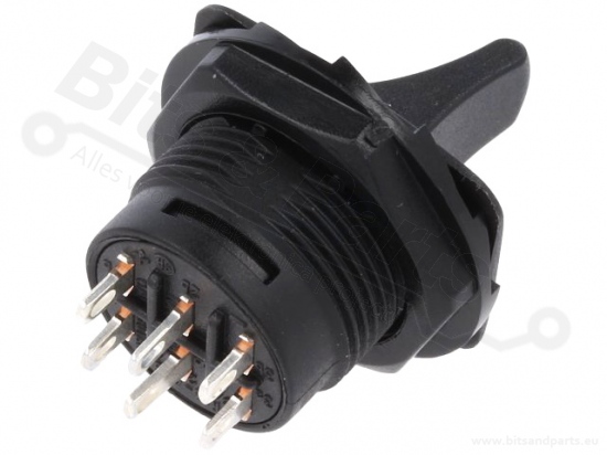 Toggle switch flat black double pole on/off DPDT 